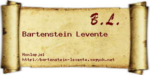 Bartenstein Levente névjegykártya